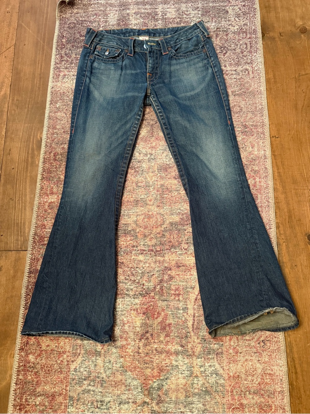 True Religion Women's Blue Flare Jeans